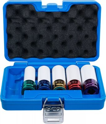 Set tubulare de impact cu protectie 15-17-19-21-22mm si MS17, 6 piese, BGS 7307