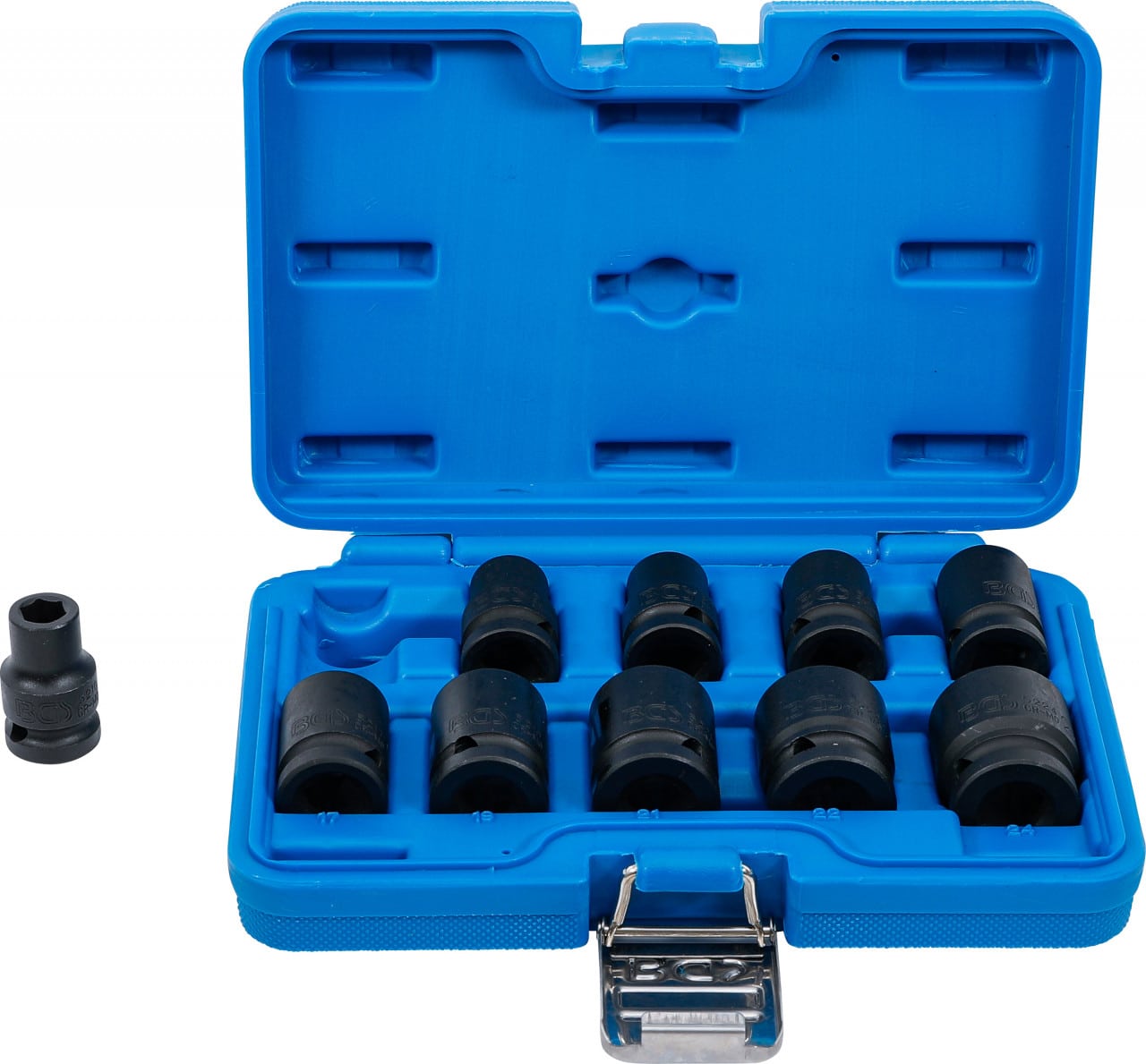 Set tubulare de impact hex. 45223 mm, actionare 1/2″, 10 piese, BGS 5205 – Truse Scule Set tubulare de impact hex. 45223 mm, actionare 1/2", 10 piese, BGS 5205 - Truse Scule