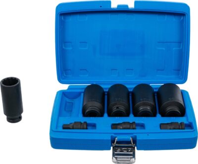 Set tubulare de impact pentru planetare 27-30-32-34-36 mm in 12 colturi si imbusuri de impact 14-17-19 mm, BGS 5335