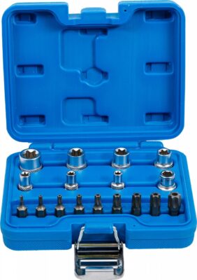 Set tubulare E si biti torx, 17 piese, BGS 5023
