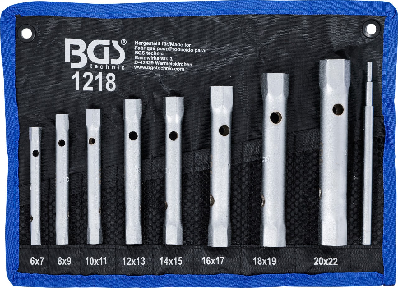 Set tubulare hexagon din teava, 6×7, 8×9, 10×11, 12×13, 14×15, 16×17, 18×19, 20×22 mm, 8 piese, BGS 1218 – Surubelnite/Torx-uri si Inbusuri Set tubulare hexagon din teava, 6x7, 8x9, 10x11, 12x13, 14x15, 16x17, 18x19, 20x22 mm, 8 piese, BGS 1218 - Surubelnite/Torx-uri si Inbusuri