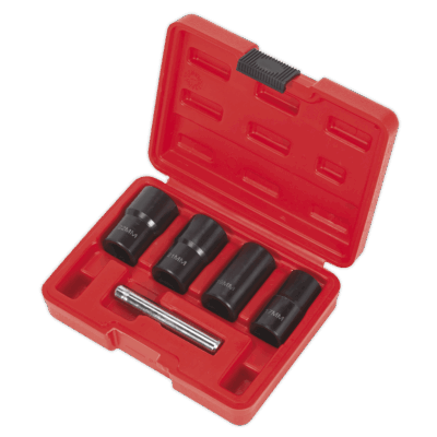 Set tubulare pentru prezoane uzate, 5 piese, actionare 1/2”, Sealey