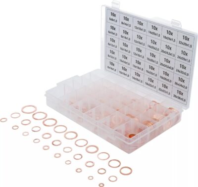 Sortiment saibe din Cupru pentru etansare, 300 piese, BGS 8142