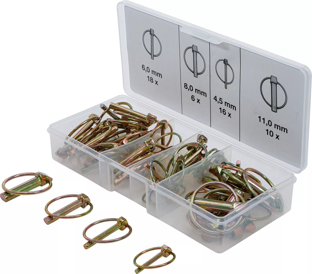 Sortiment siguranţe cu inel | 50 piese, BGS 8087 – Consumabile etansare si fixare Sortiment siguranţe cu inel | 50 piese, BGS 8087 - Consumabile etansare si fixare