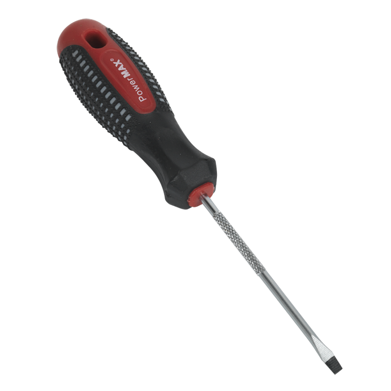Surubelnita cu cap drept Sealey, 5 X 100mm PowerMAX – In lucru Surubelnita cu cap drept Sealey, 5 X 100mm PowerMAX - In lucru