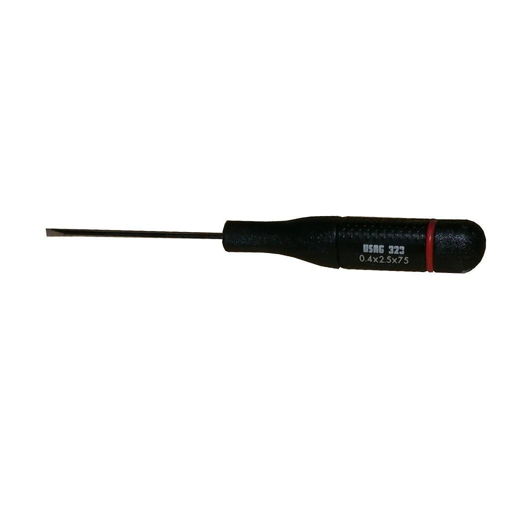 Surubelnita cu cap drept USAG, 0.4×2.5×75 – In lucru Surubelnita cu cap drept USAG, 0.4×2.5×75 - In lucru