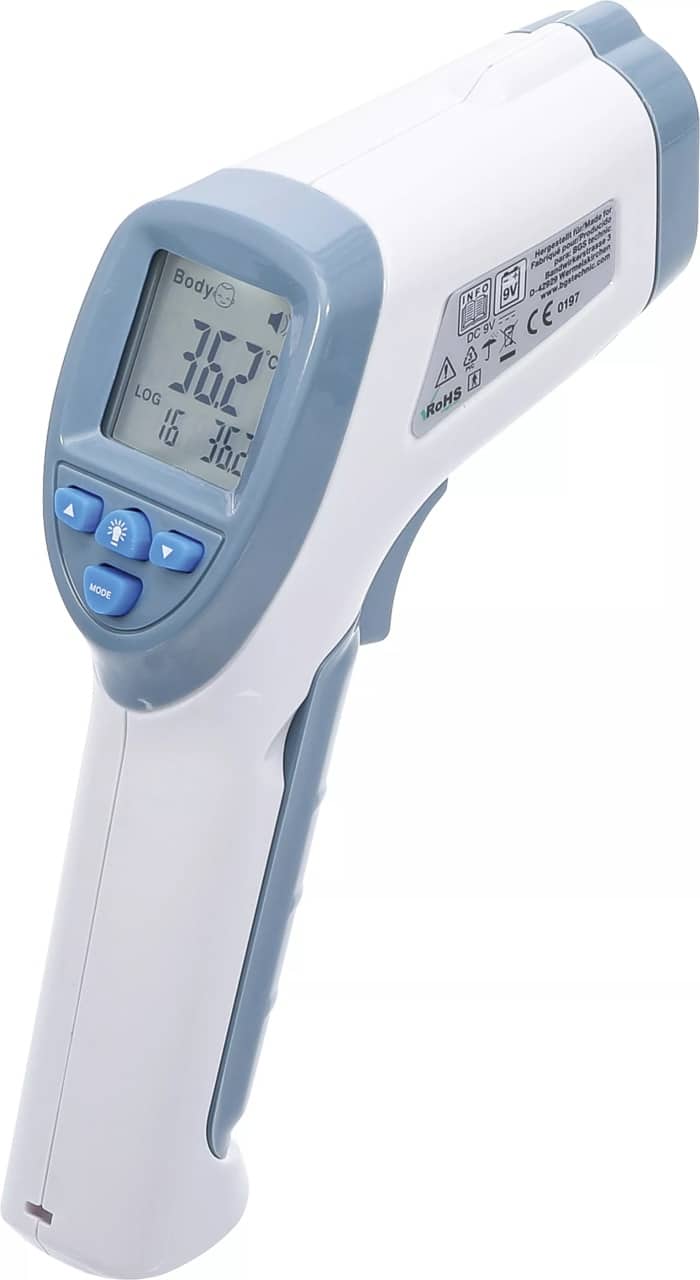 Termometru cu infraroşu pentru masurarea temperaturii persoanelor şi obiectelor, 0 – 100°, BGS 6007 – Multimetre si testere Termometru cu infraroşu pentru masurarea temperaturii persoanelor şi obiectelor, 0 - 100°, BGS 6007 - Multimetre si testere