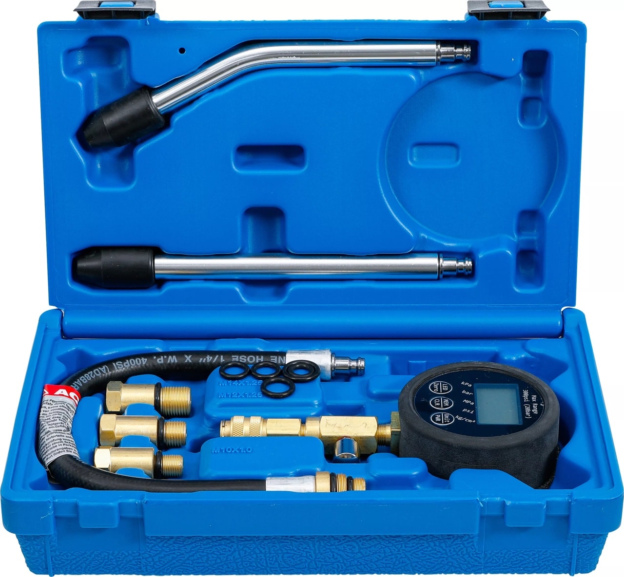 Tester de compresie digital pentru benzina, M10-M12-M14-M18, BGS 8980 – Testere presiune/compresie si injectie Tester de compresie digital pentru benzina, M10-M12-M14-M18, BGS 8980 - Testere presiune/compresie si injectie