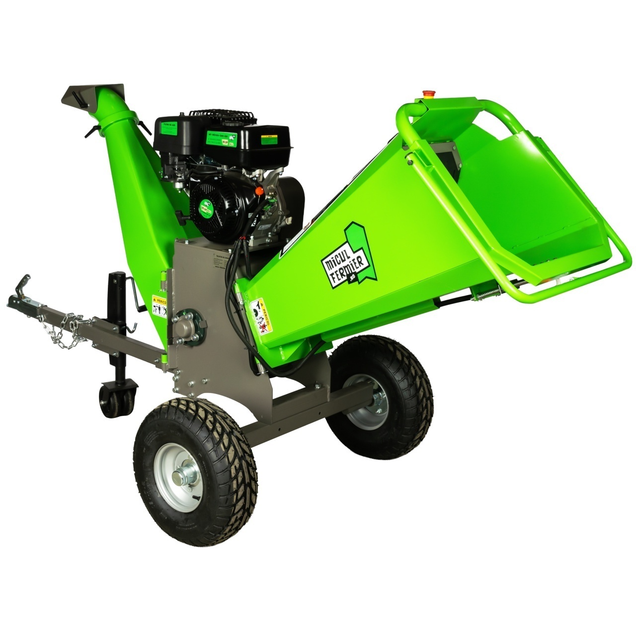 Tocator de crengi Micul Fermier, motor benzina 15 CP, cu carlig de remorcare, 150 mm diametru maxim de taiere, pentru rumegus – Drujbe si Despicatoare busteni Tocator de crengi Micul Fermier, motor benzina 15 CP, cu carlig de remorcare, 150 mm diametru maxim de taiere, pentru rumegus - Drujbe si Despicatoare busteni