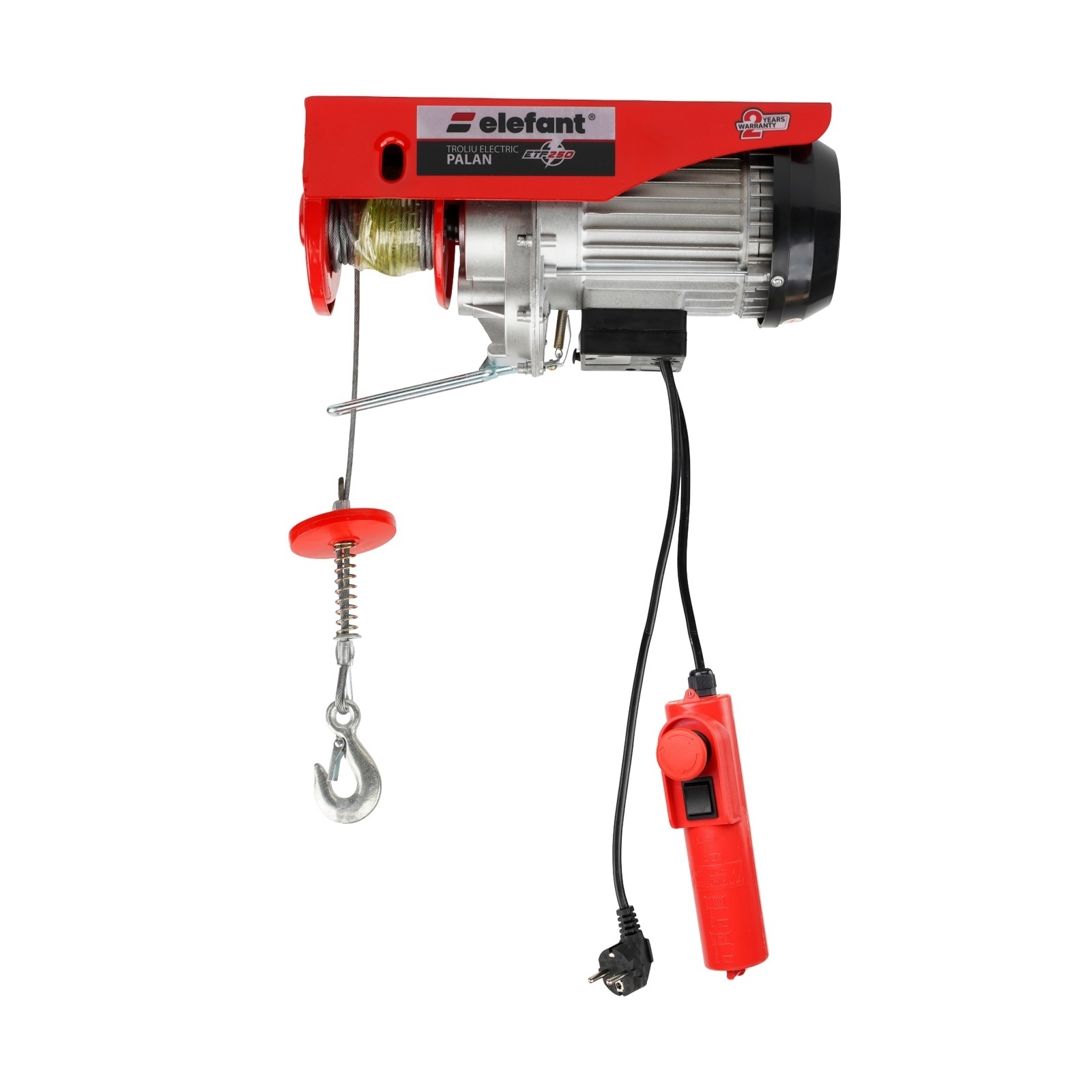 Troliu electric (palan electric) ELEFANT ETP250, 540 W, 250 kg – In lucru Troliu electric (palan electric) ELEFANT ETP250, 540 W, 250 kg - In lucru
