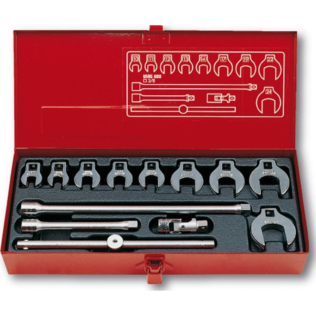 Trusa chei conducte, 3/8″, 13 piese, USAG – In lucru Trusa chei conducte, 3/8", 13 piese, USAG - In lucru