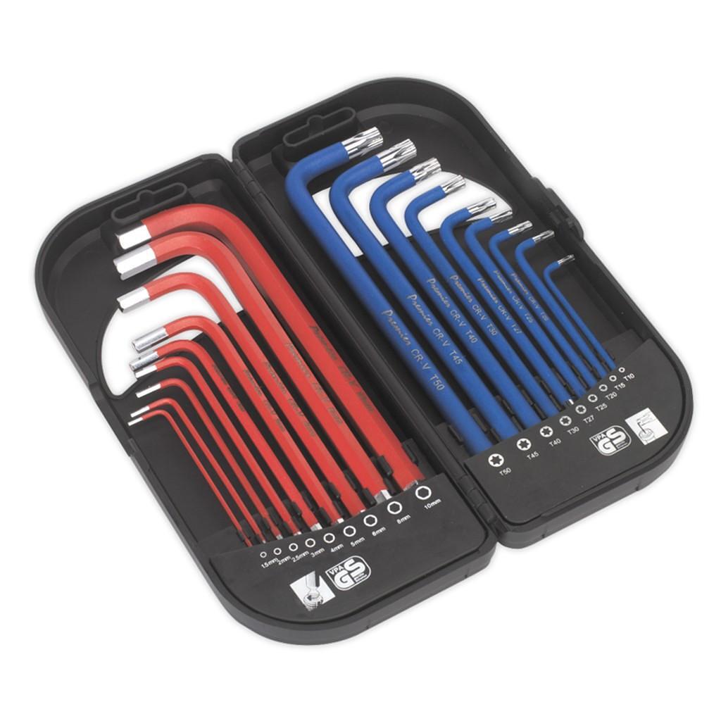 Trusa chei Imbus, Torx tip L, lungi, 18 piese – In lucru Trusa chei Imbus, Torx tip L, lungi, 18 piese - In lucru