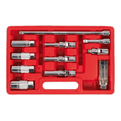 Trusa chei pentru bujii, senzor de oxigen, 3/8", 11 piese