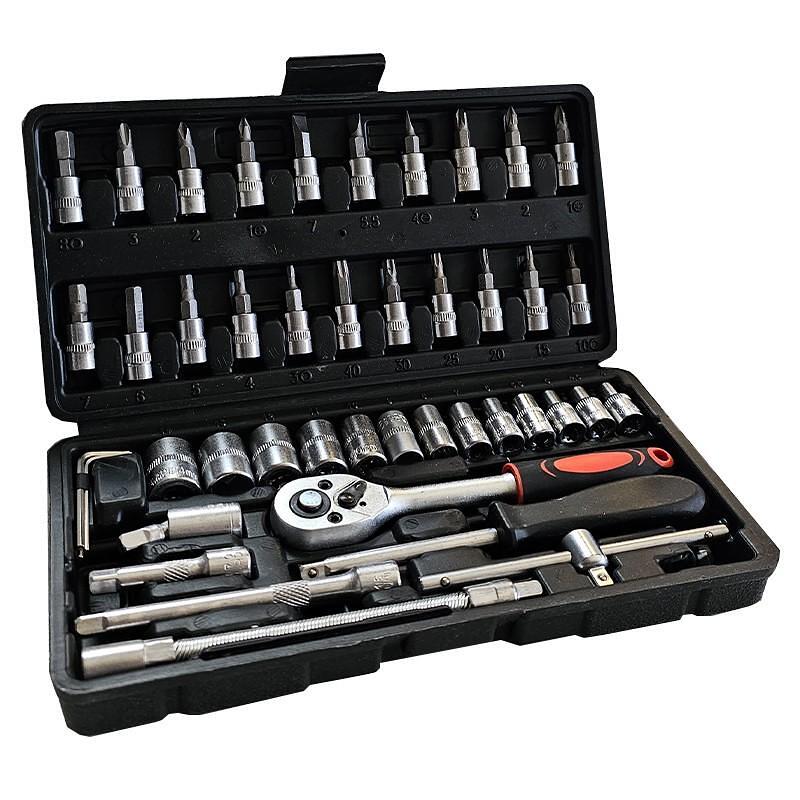 Trusa chei tubulare 1/4″, 46 piese – In lucru Trusa chei tubulare 1/4", 46 piese - In lucru
