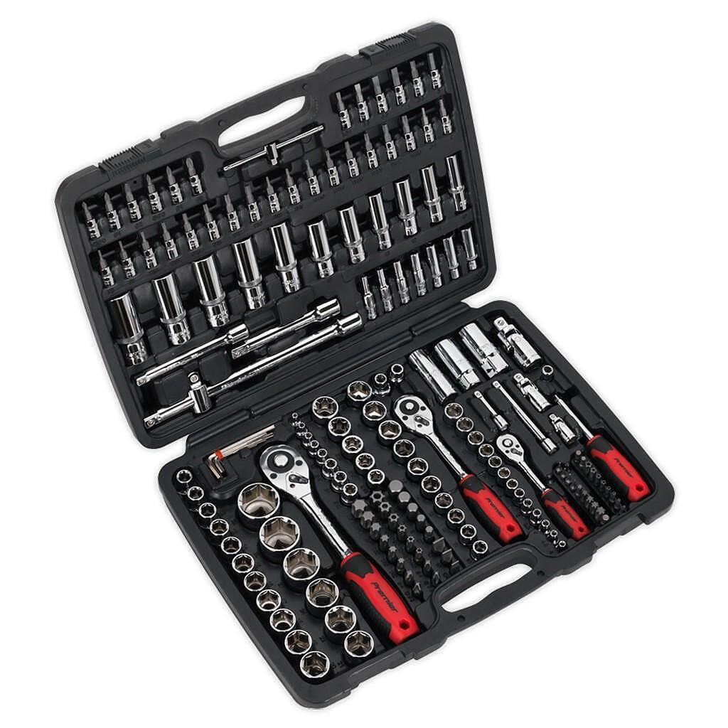 Trusa chei tubulare, 1/4″, 10 mm 3/8″ si 1/2″, 172 piese – In lucru Trusa chei tubulare, 1/4", 10 mm 3/8" si 1/2", 172 piese - In lucru