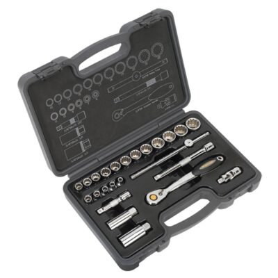 Trusa chei tubulare, 24 piese, actionare 3/8”