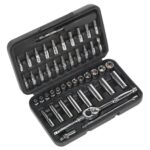 Trusa chei tubulare, actionare de 1/4”, 47 piese - In lucru