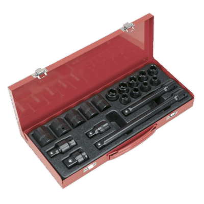 Trusa chei tubulare de impact, 1/2”, 19 piese, Sealey