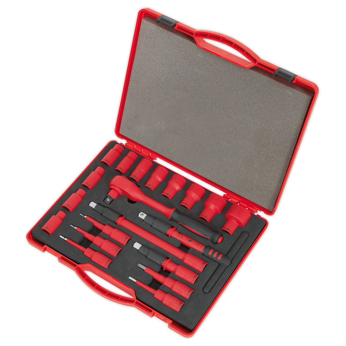 Trusa chei tubulare izolate electric, 1/2”, 20 piese – In lucru Trusa chei tubulare izolate electric, 1/2”, 20 piese - In lucru