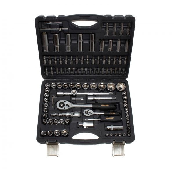 Trusa chei tubulare Procraft WS108, 108 piese, Chei Capete Surubelnita Crom Vanadium – In lucru Trusa chei tubulare Procraft WS108, 108 piese, Chei Capete Surubelnita Crom Vanadium - In lucru