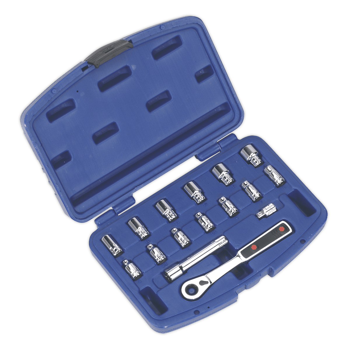 Trusa chei tubulare, Wall-Drive, 16 piese, Sealey – In lucru Trusa chei tubulare, Wall-Drive, 16 piese, Sealey - In lucru