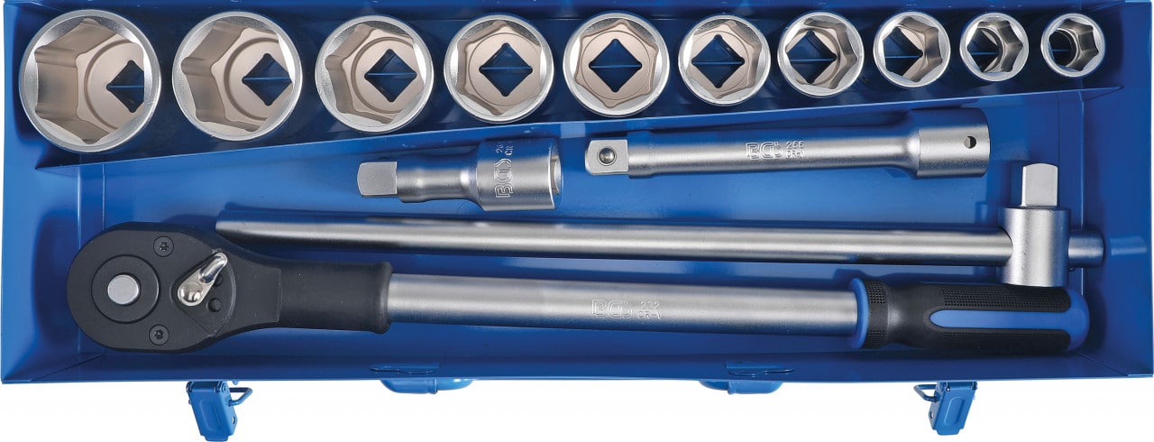 Trusa cu tubulare 22 – 50 mm,profil hexagon, antrenare 3/4″, 14 piese, BGS 1206 – Truse Scule Trusa cu tubulare 22 - 50 mm,profil hexagon, antrenare 3/4", 14 piese, BGS 1206 - Truse Scule