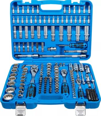Trusa cu tubulare All-Drive pentru suruburi cu 3-laturi, 4-laturi, 6-laturi, 12-laturi, Metric, Inch, Torx, E-type, antrenare: 6.3 mm (1/4"), 10 mm (3/8") 12mm (1/2''), BGS 2247