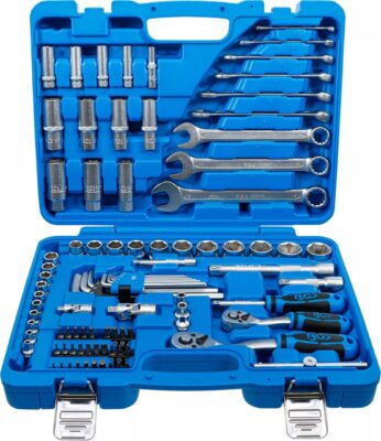 Trusa de chei tubulare si chei combinate antrenare 1/4" si 3/8", 92 piese, BGS 2289