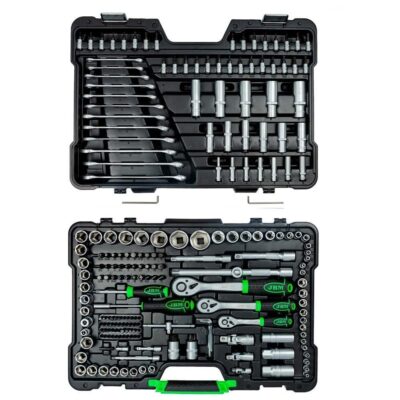 Trusa de chei tubulare zincate, patrat de 1/4", 3/8" si 1/2", 216 PIESE, JBM