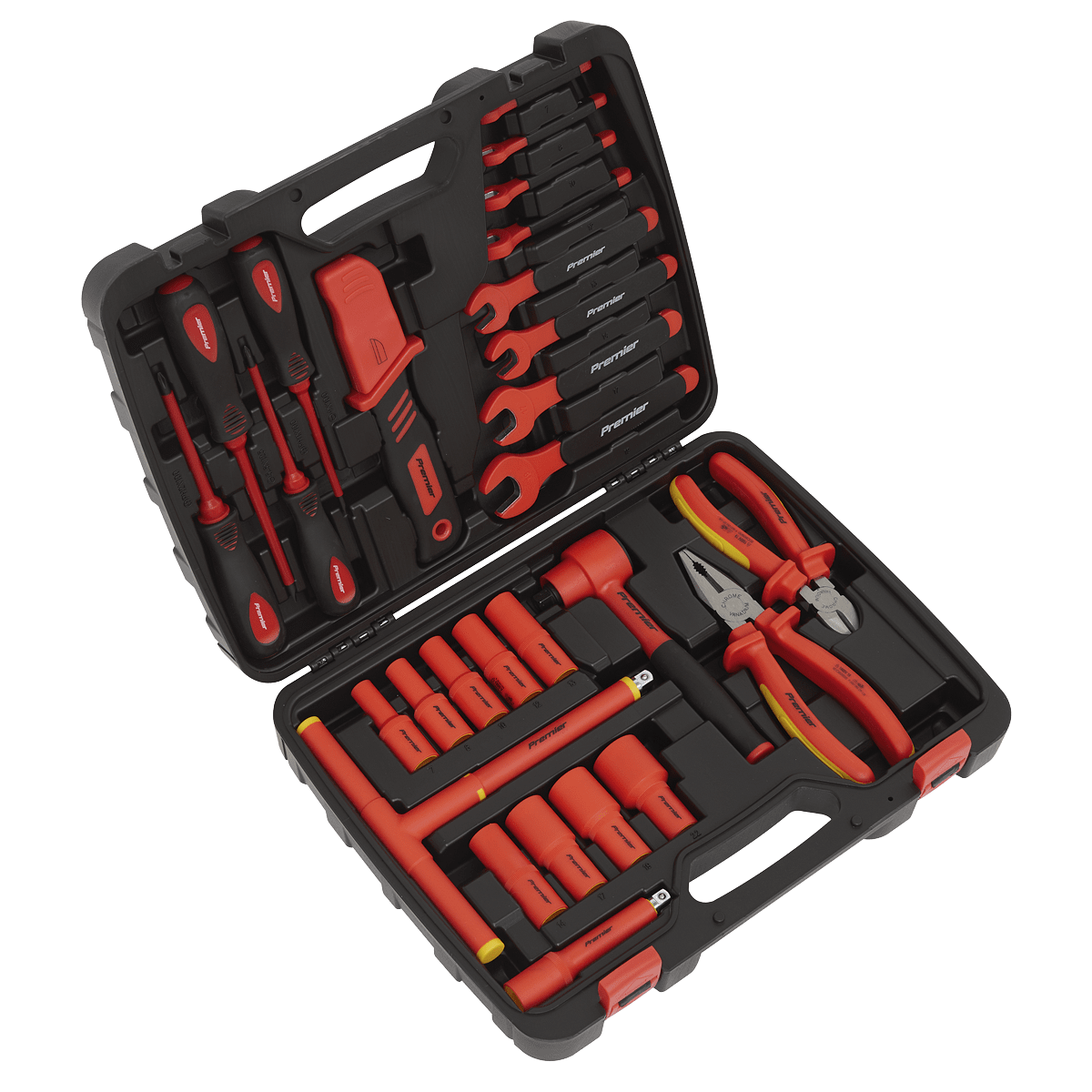 Trusa scule profesionale izolate electric, 27 piese – In lucru Trusa scule profesionale izolate electric, 27 piese - In lucru
