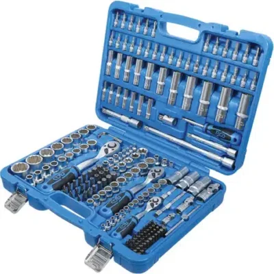 Trusa cu tubulare in 12 colturi, antrenare 6,3 mm (1/4") - 10 mm (3/8") / 12,5 (1/2"), 171 piese, BGS 2286