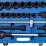 Trusa tubulare de impact 19-50 mm, profil hexagon, antrenare 3/4", 21 piese, BGS 5258 - Truse Scule
