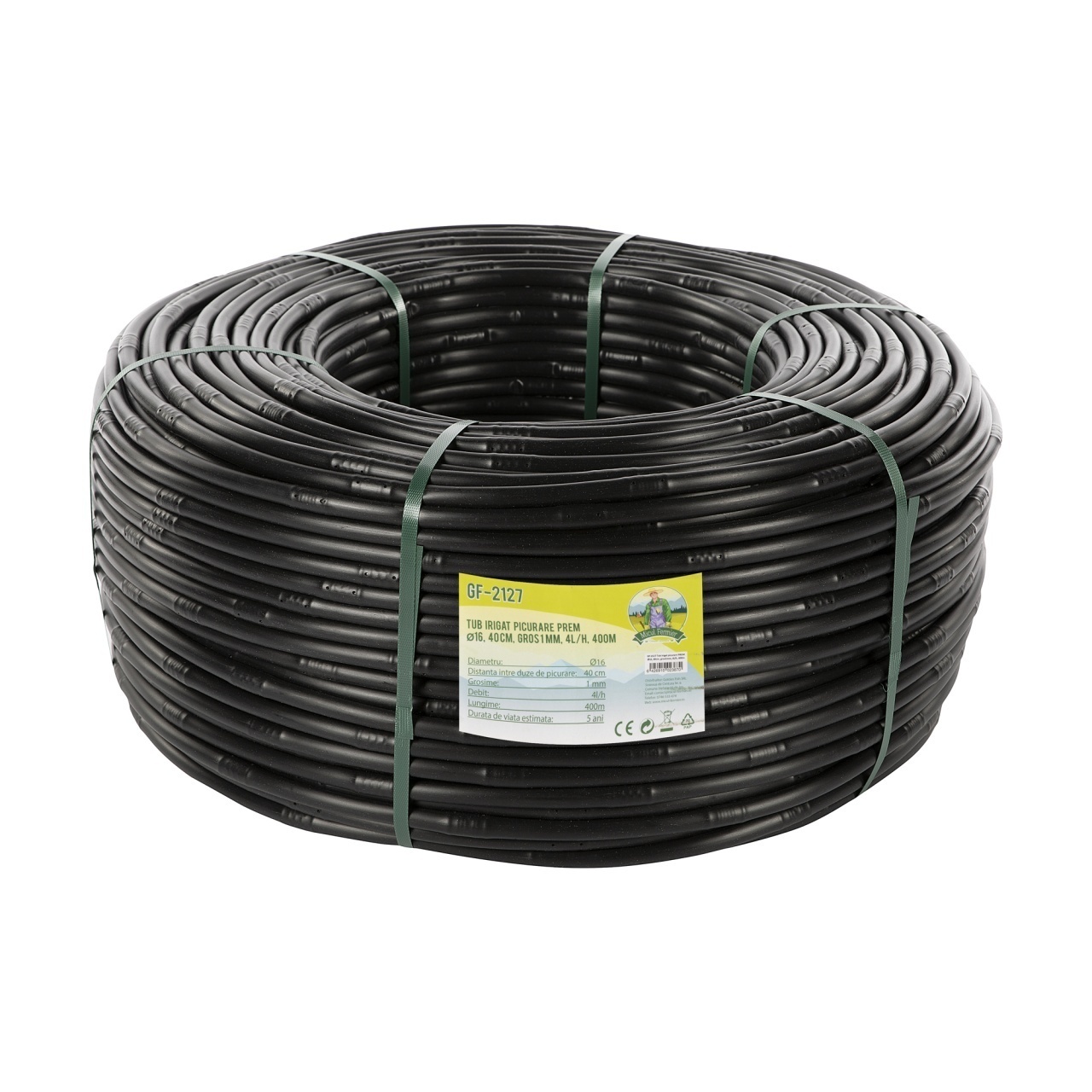 Tub irigat picurare PREM Ø16, 40cm, gros1mm, 4l/h, 400m – Unelte de irigat Tub irigat picurare PREM Ø16, 40cm, gros1mm, 4l/h, 400m - Unelte de irigat