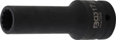 Tubulara adanca de impact 17 mm in 12 colturi, antrenare 3/4", BGS 5345