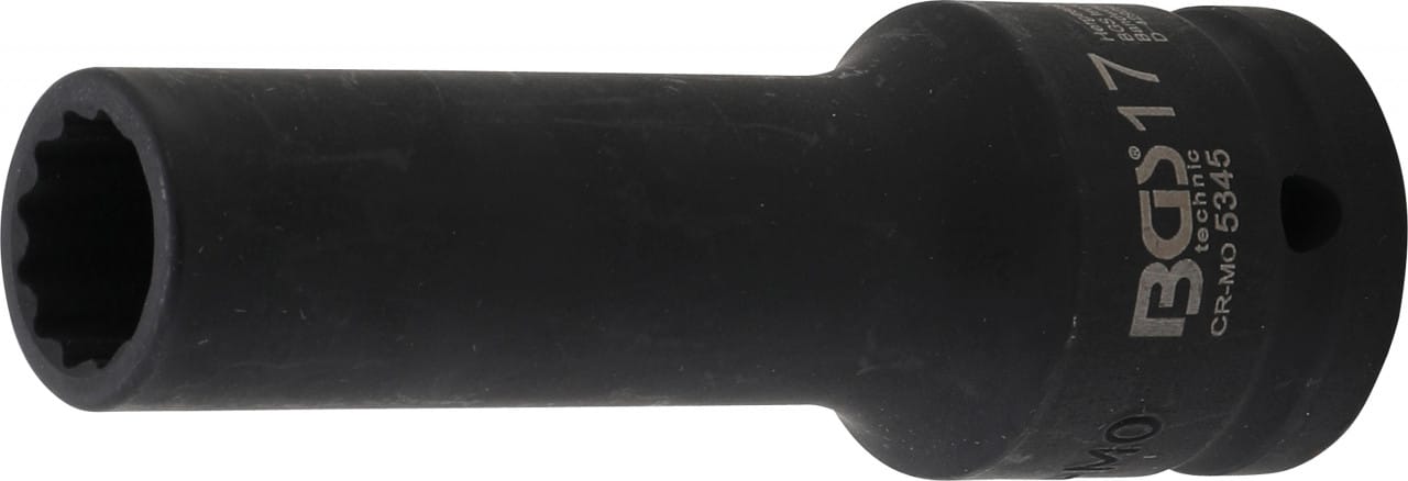 Tubulara adanca de impact 17 mm in 12 colturi, antrenare 3/4″, BGS 5345 – Chei Tubulare Normale si Impact Tubulara adanca de impact 17 mm in 12 colturi, antrenare 3/4", BGS 5345 - Chei Tubulare Normale si Impact