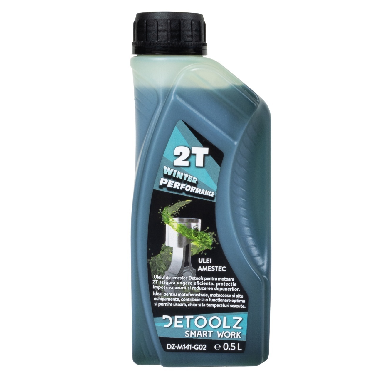 Ulei amestec 2T, Detoolz, VERDE 0.5L – In lucru Ulei amestec 2T, Detoolz, VERDE 0.5L - In lucru