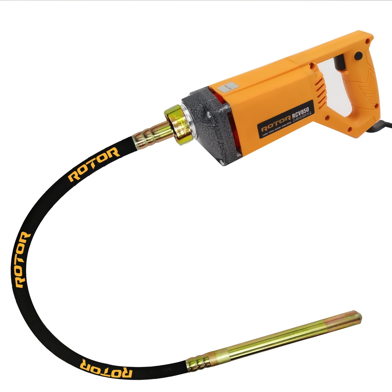 Vibrator de beton ROTOR RCV850 , 850 W , 5000 rpm, Lance de 1,5 M – In lucru Vibrator de beton ROTOR RCV850 , 850 W , 5000 rpm, Lance de 1,5 M - In lucru