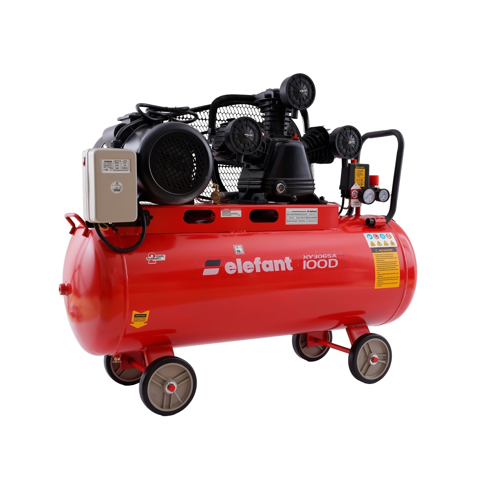 XY3065A-100D Compresor aer 100L ELEFANT 4CP, 8 bar – In lucru XY3065A-100D Compresor aer 100L ELEFANT 4CP, 8 bar - In lucru