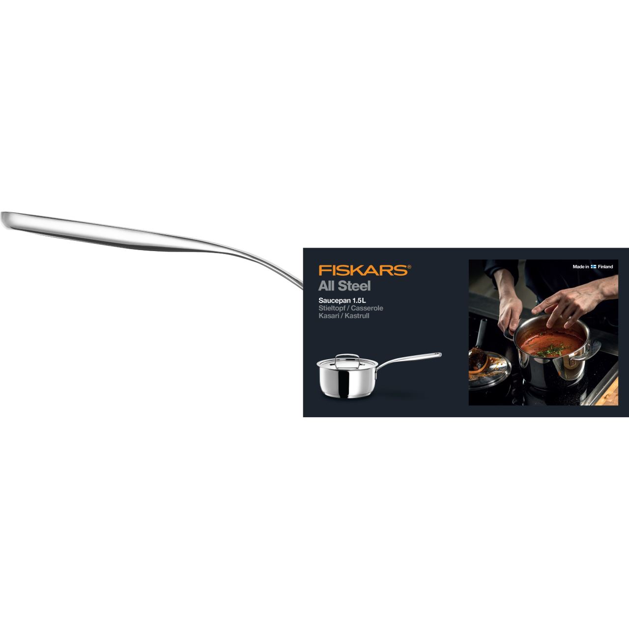 Cratita pentru sos Fiskars All Steel, 1,5 L - imagine 5