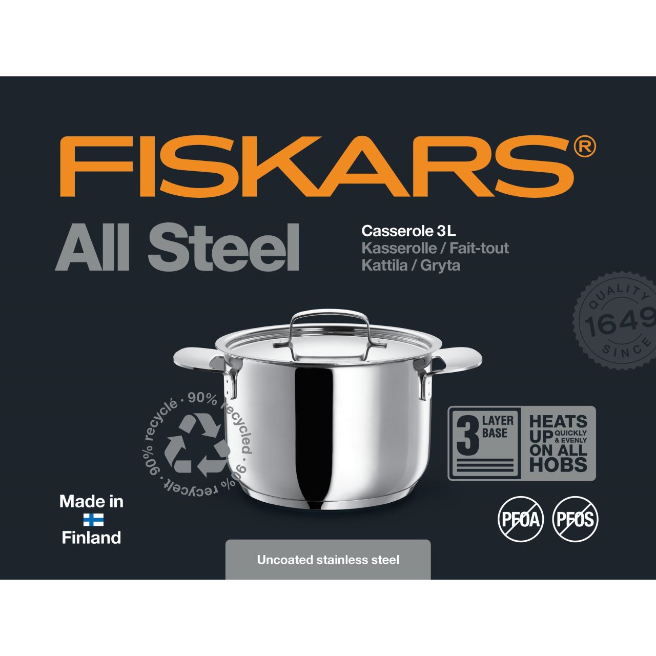 Cratita Fiskars All Steel, 3 L - imagine 7