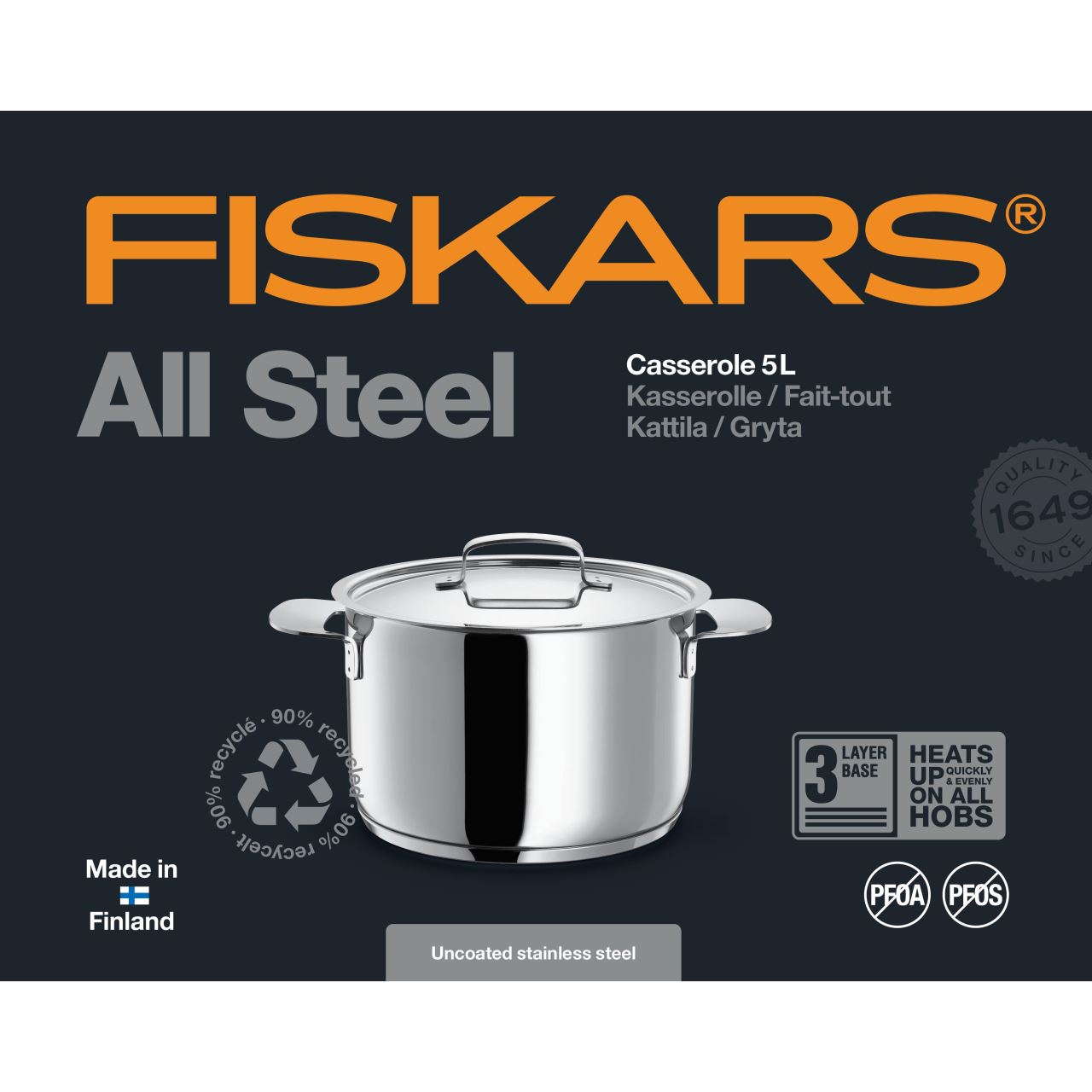 Cratita Fiskars All Steel, 5 L - imagine 3