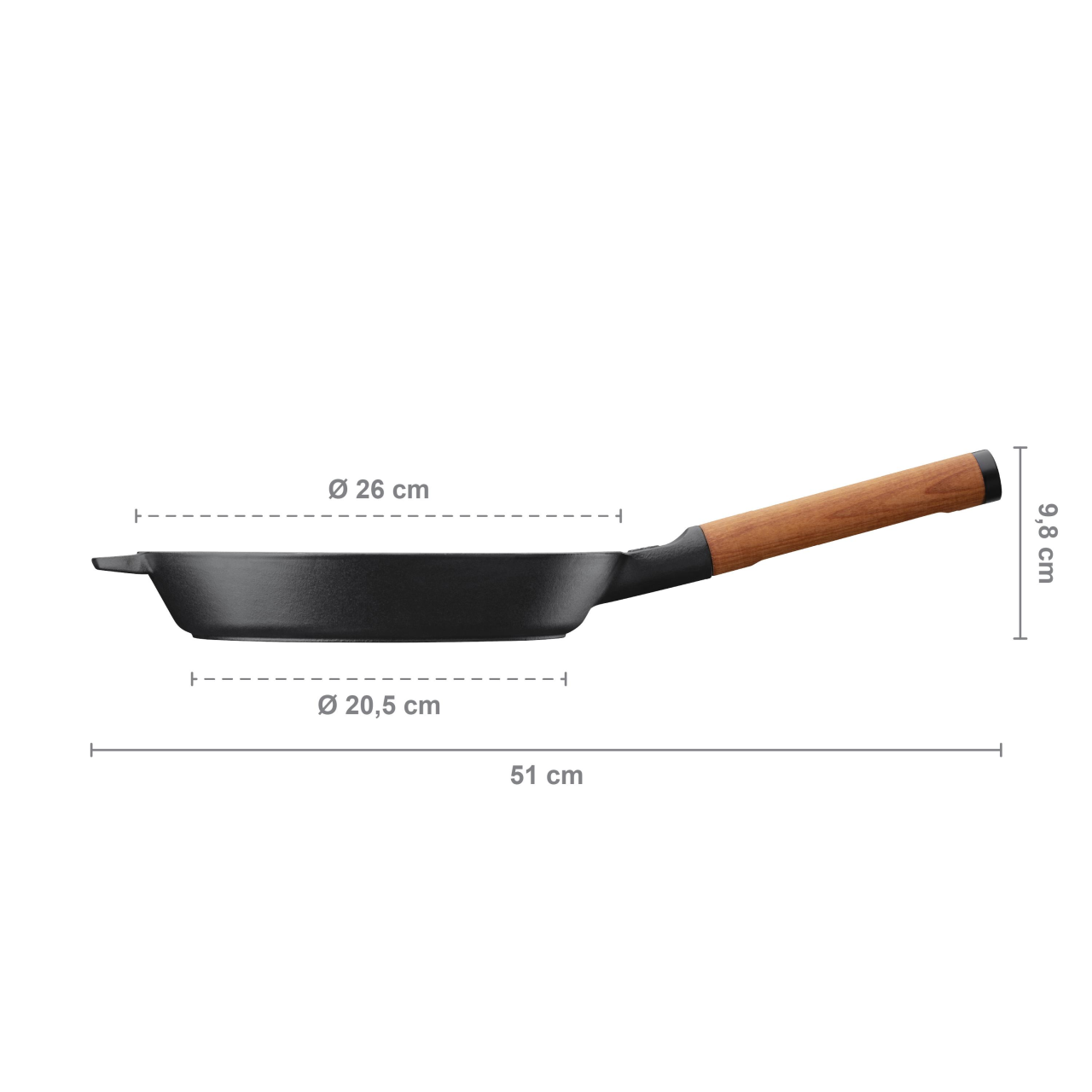 Tigaie din fonta Fiskars Norden, Ø 26 cm - imagine 5