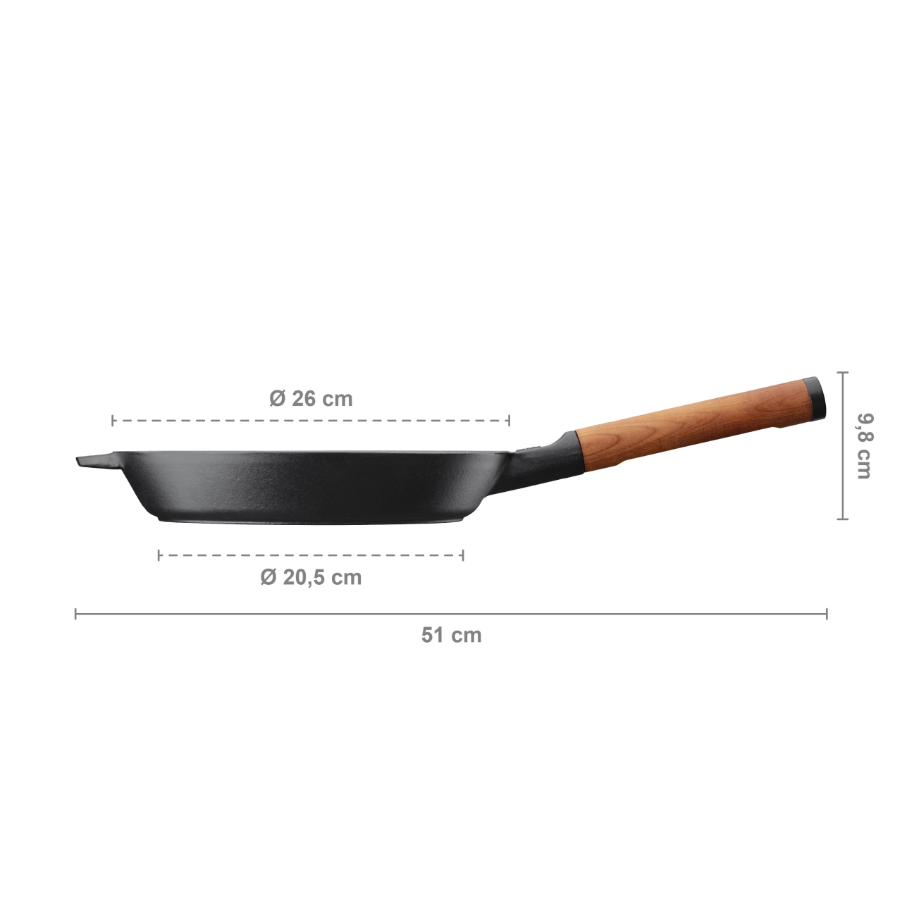Tigaie grill din fonta Fiskars Norden, Ø 26 cm - imagine 5