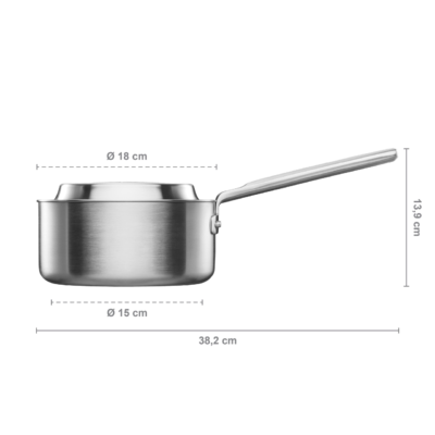 Cratita din inox pentru sos Fiskars Norden, 1,8L - SimpleTools