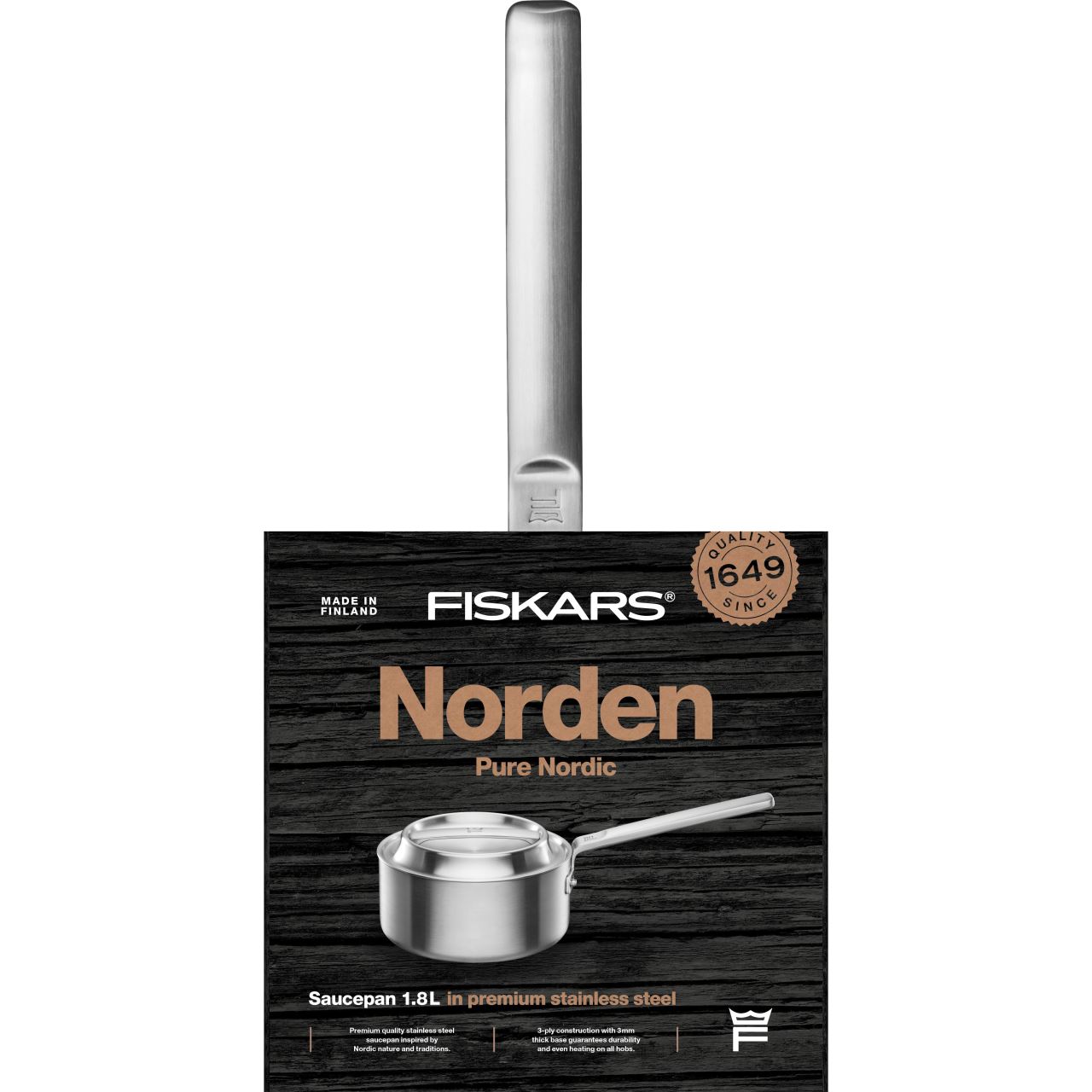 Cratita din inox pentru sos Fiskars Norden, 1,8L - imagine 4