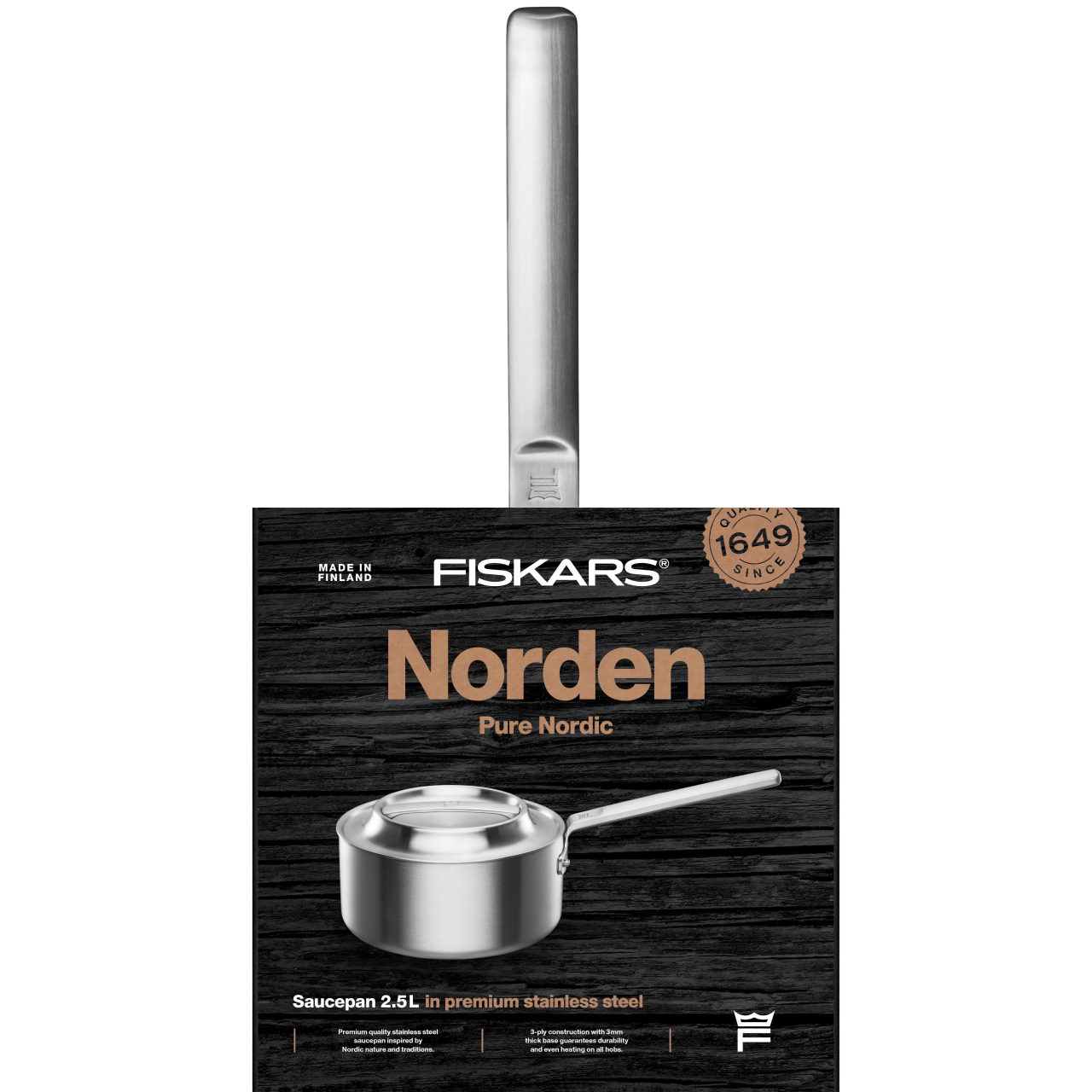 Cratita din inox pentru sos Fiskars Norden, 2.5 l - imagine 4
