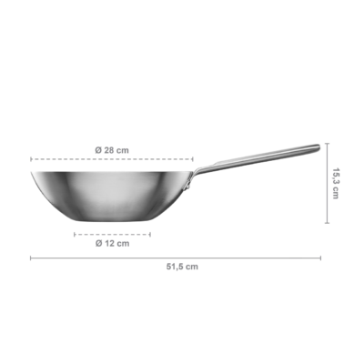 Wok din inox Fiskars Norden, Ø 28 cm - SimpleTools