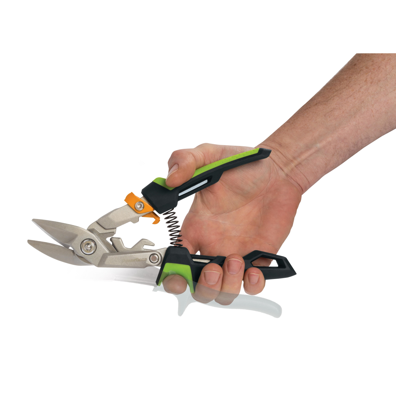 Foarfeca pentru tabla Fiskars PowerGear, cotita pe dreapta - imagine 5