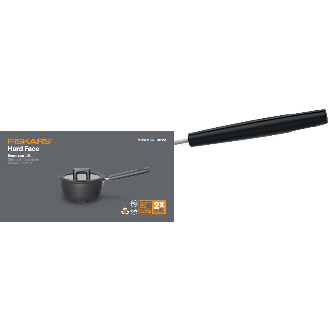 Tigaie cu capac Fiskars Hard Face, Ø 18 cm, 1.8 L - imagine 6