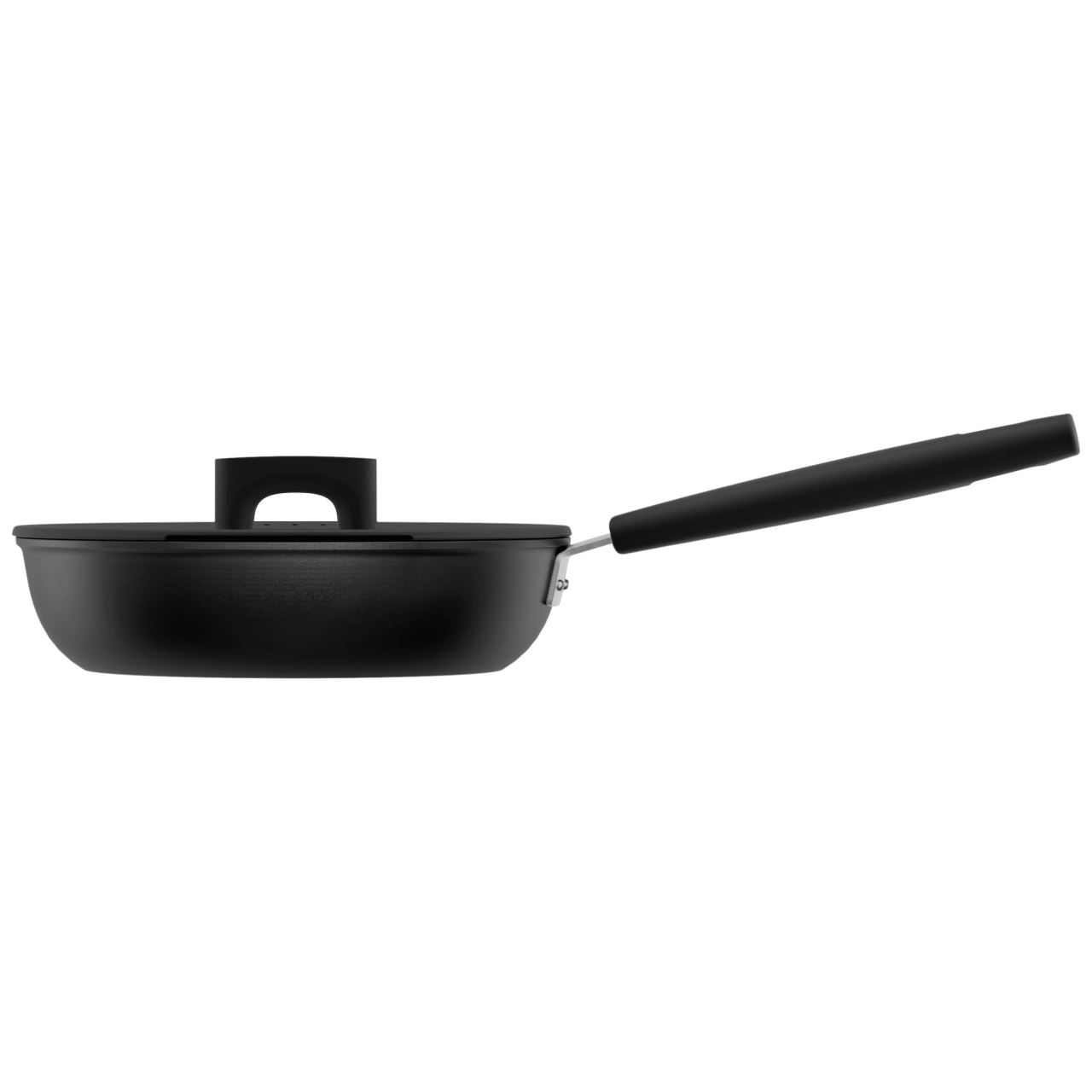 Tigaie pentru sote cu capac Fiskars Hard Face, 24 cm, 2.2 L - imagine 2